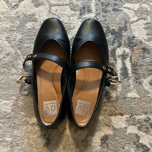 DV by Dolce Vita Women's Black Strap Flats